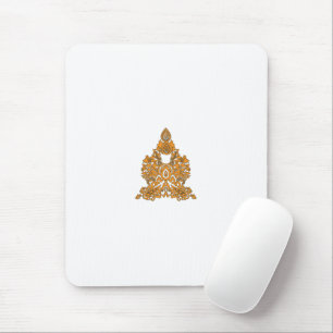 Tapis De Souris Art Floral Paisley ・ Décor Boho Orange