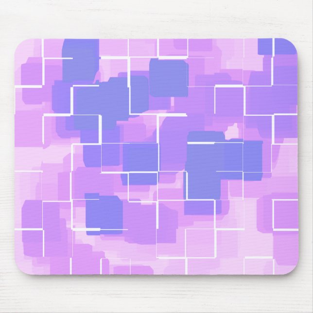 Tapis De Souris Art géométrique "Blue Berry" (Devant)