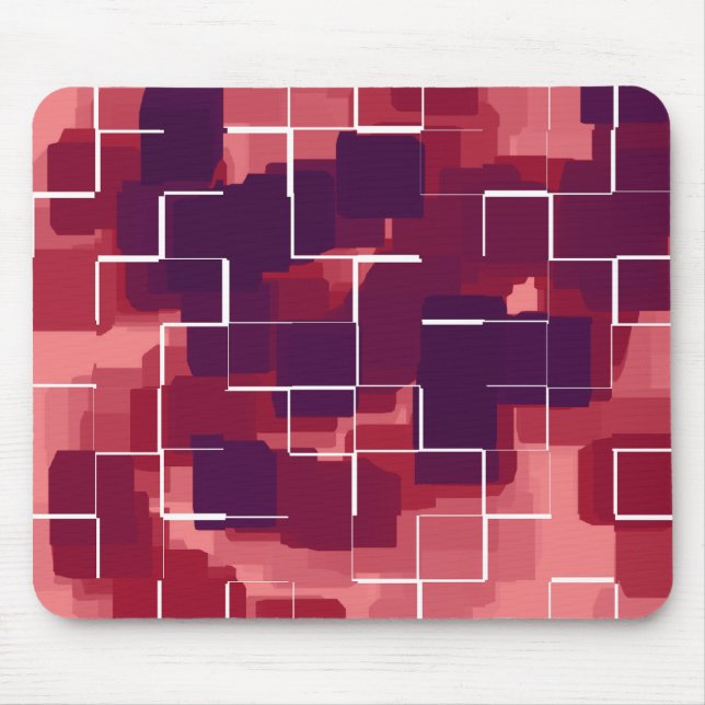 Tapis De Souris Art géométrique "Cranberry" (Devant)