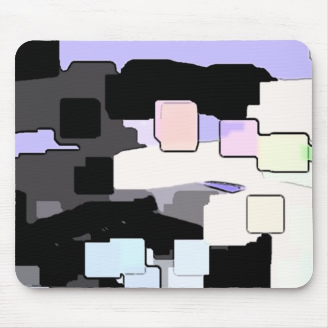 Tapis De Souris Art géométrique "Dream Blue" (Devant)