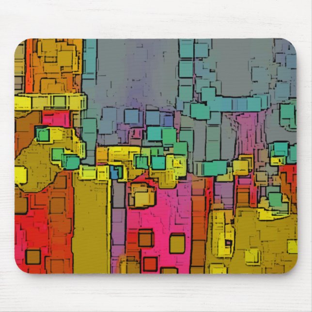 Tapis De Souris Art géométrique du "métro" (Devant)