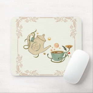 Tapis De Souris Art Graphique, Tea d'Illustration Beige