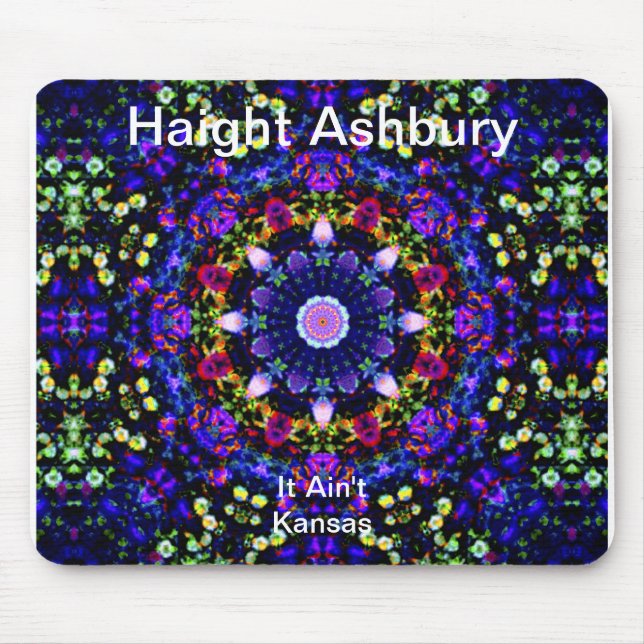 Tapis De Souris Art hippie psychédélique de mode de Haight Ashbury (Devant)