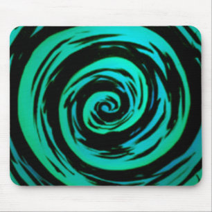 Tapis De Souris Art hypnotique vert de remous