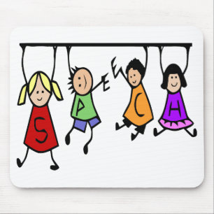 Tapis De Souris Art mignon d'orthophoniste de bande dessinée