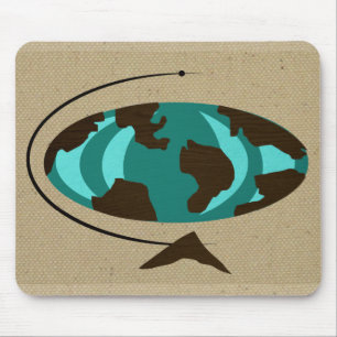 Tapis De Souris Art moderne Mousepad de globe de la moitié du