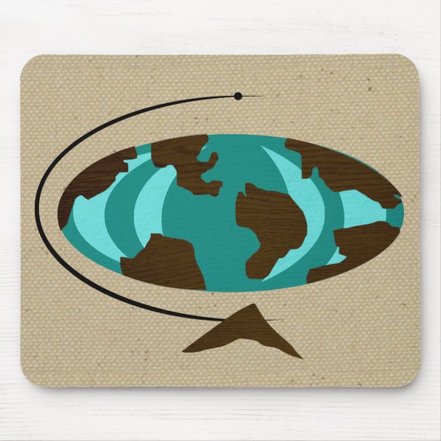 Tapis De Souris Art moderne Mousepad de globe de la moitié du (Devant)