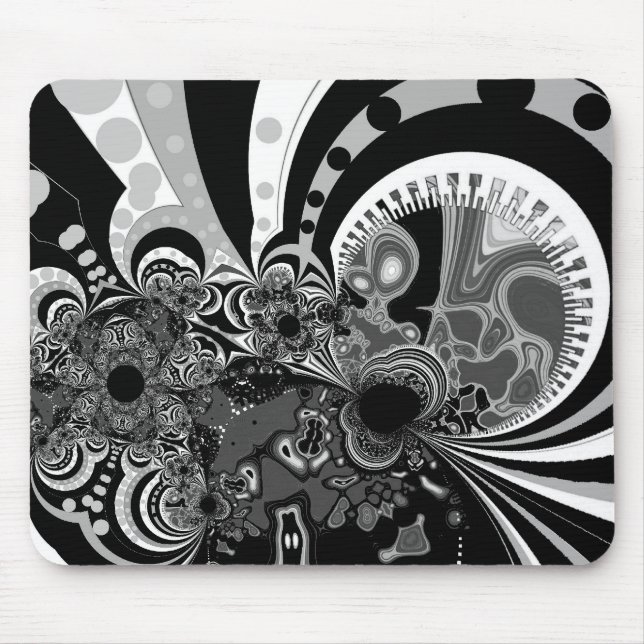 Tapis de souris Art Moderne Noir Blanc (Devant)