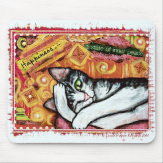 Tapis De Souris Art Mousepad de chat de zen