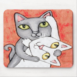 Tapis De Souris Art Mousepad de danse de tango de chat