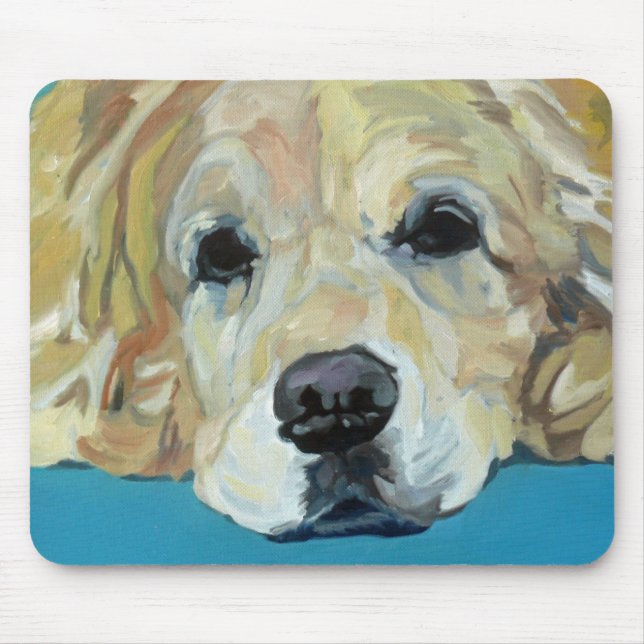 Tapis De Souris Art Mousepad de golden retriever (Devant)