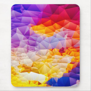 Tapis De Souris Art mural abstrait géométrique coloré