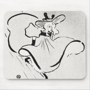Tapis De Souris Art noir et blanc Jane Avril par Toulouse Lautrec