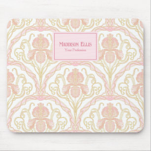 Tapis De Souris Art Nouveau Féminin Fleur Rose Entreprise
