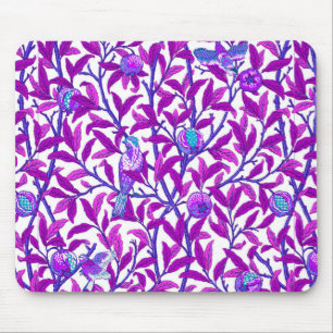 Tapis De Souris Art Nouveau Oiseau & grenade, Améthyste Purple