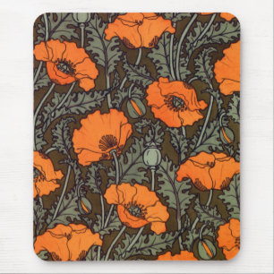 Tapis De Souris Art Nouveau "Poppies de campagne"