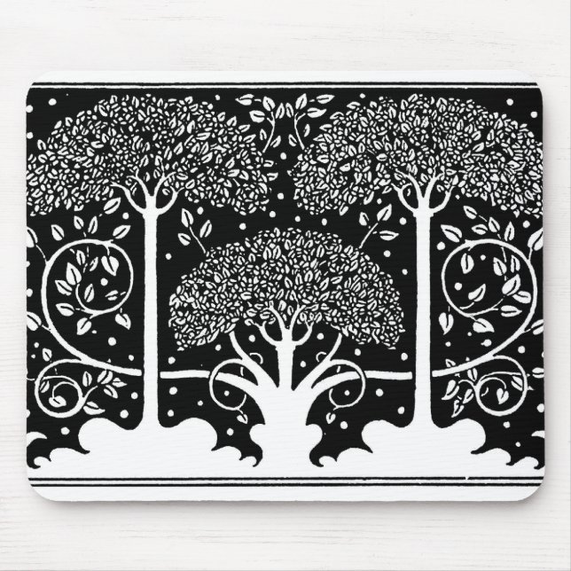 Tapis De Souris Art Nouveau Tree Beardsley Motif (Devant)
