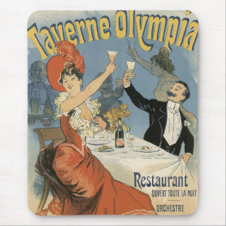 Tapis De Souris Art Nouveau vintage, Restaurant Taverne Olympia