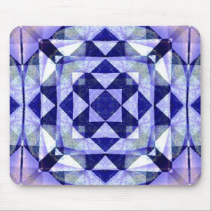 Tapis De Souris Art numérique à courtepointe bleue Mousepads Abs
