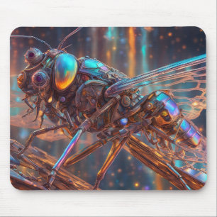 Tapis De Souris Art numérique futuriste des insectes mécaniques