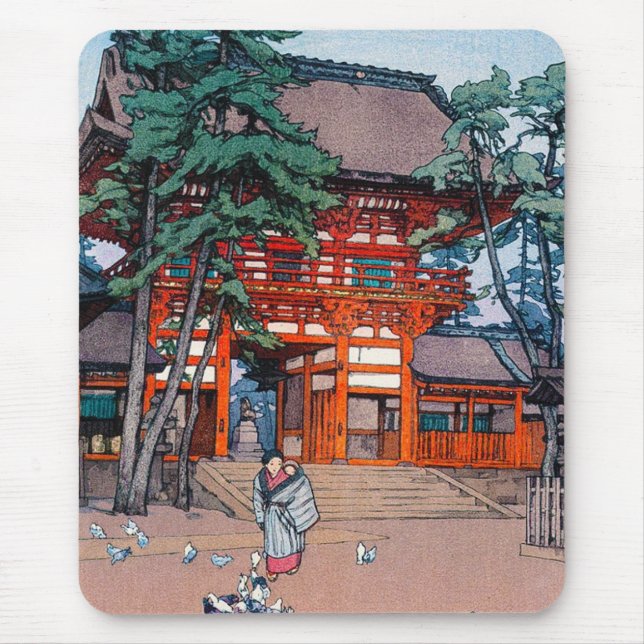 Tapis De Souris Art oriental frais de paysage de village de (Devant)