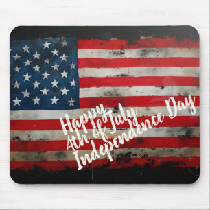Tapis De Souris Art patriotique du 4 juillet Jour de l'Indépendanc