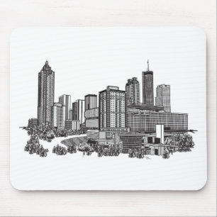 Tapis De Souris Art Skyline Atlanta Georgia