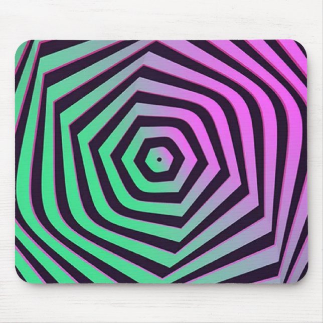 Tapis De Souris Art Spiral Coloré Vibrant (Devant)