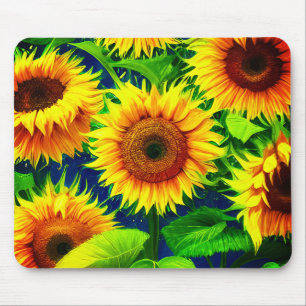 Tapis De Souris Art tournesol