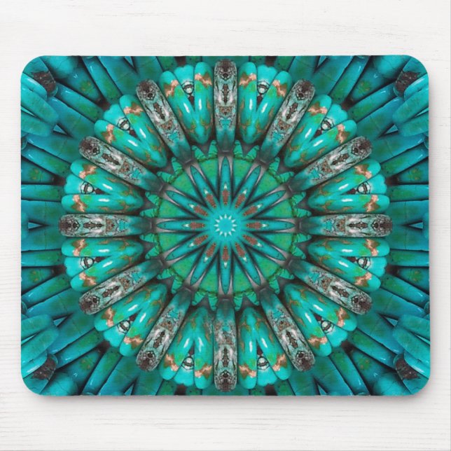 Tapis De Souris Art Turquoise 1 Mousepad (Devant)