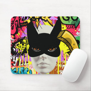 Tapis De Souris Art urbain élégant et vibrant Graffiti Peinture aé