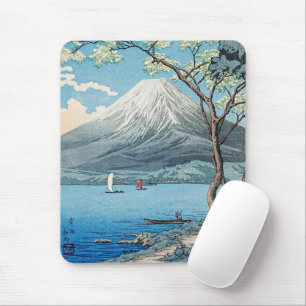 Tapis De Souris Art vintage du mont Fuji et du lac Yamanaka japona