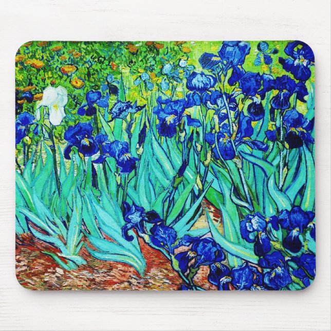 Tapis de souris Art Vintage Iris (Devant)