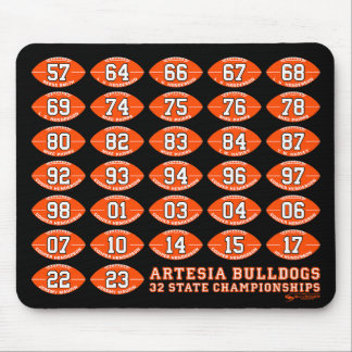 Tapis De Souris Artesia Bulldogs Football Etat Champs Mousepad