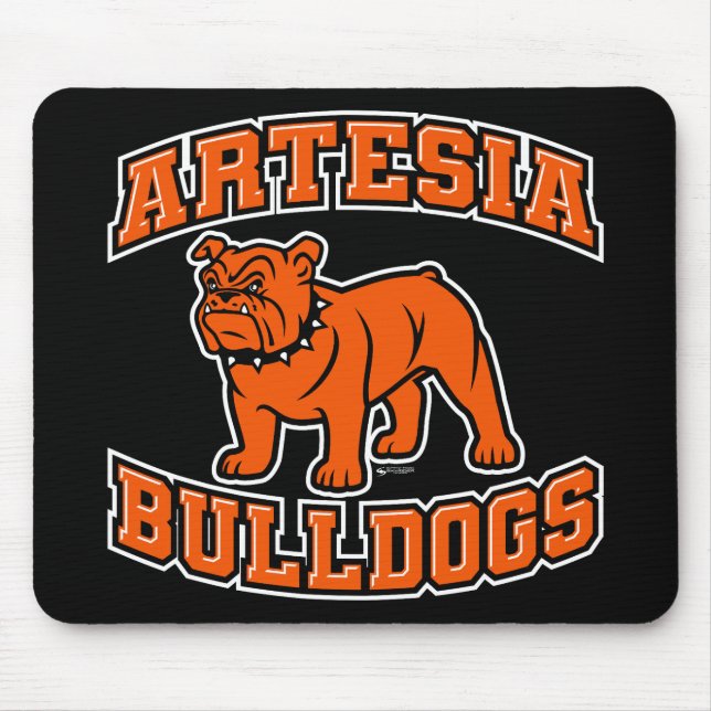 Tapis De Souris Artesia Bulldogs "Orange Dog" Souris (Devant)