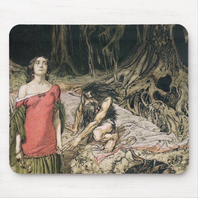 Tapis De Souris Arthur Rackham | courtiser de Grimhilde, la mite (Devant)