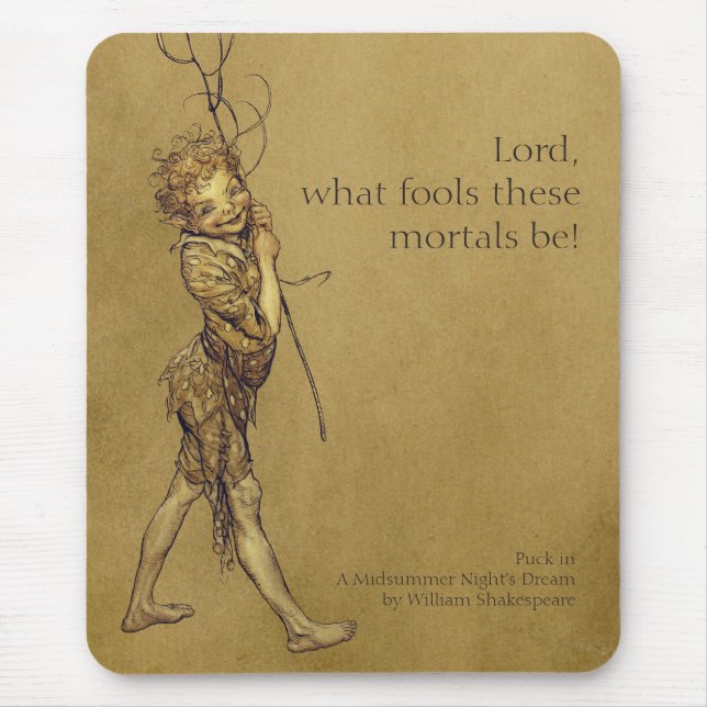Tapis De Souris Arthur Rackham Puck Lord ce qui est idiot CC0053 (Devant)
