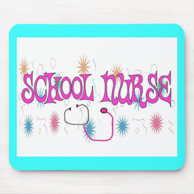 Tapis De Souris Articles uniques de cadeaux d'INFIRMIÈRE d'ÉCOLE (Devant)