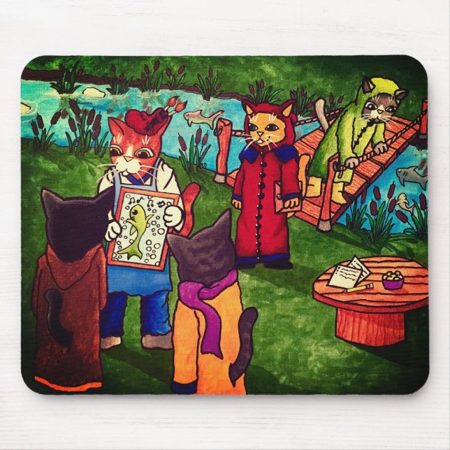 Tapis De Souris Artiste Chat (Devant)
