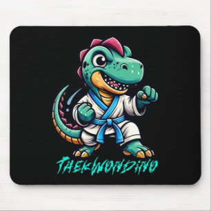 Tapis De Souris Arts Martiaux Drôles Karaté Taekwondo Dino Animal 
