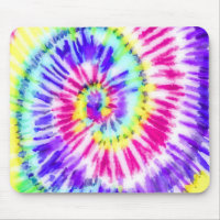 Artsy Neon Rainbow Tie Dye Motif d'aquarelle