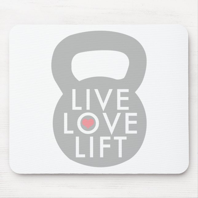 Tapis De Souris Ascenseur vivant Kettlebell d'amour (Devant)