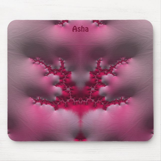 Tapis De Souris ASHA ~ Rose et Blanc (Devant)