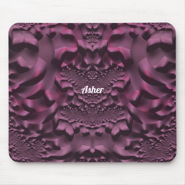 Tapis De Souris ASHER ~ 3D rose et violet de souris (Devant)