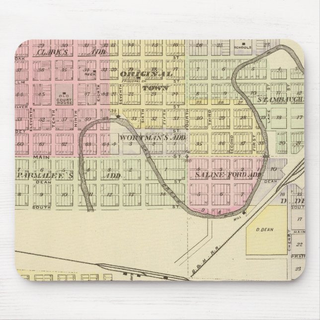 Tapis De Souris Ashland et Wahoo, Nebraska (Devant)