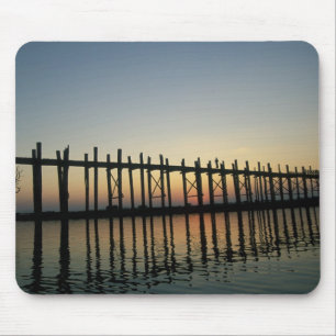 Tapis De Souris Asie, Birmanie (Myanmar) Silhouette du pont de U