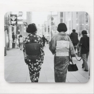 Tapis De Souris Asie, Japon, Tokyo. Geishas sur la Ginza.