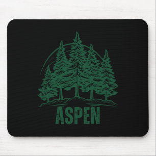 Tapis De Souris Aspen Colorado Montagnes Ski Sapin Extérieur États