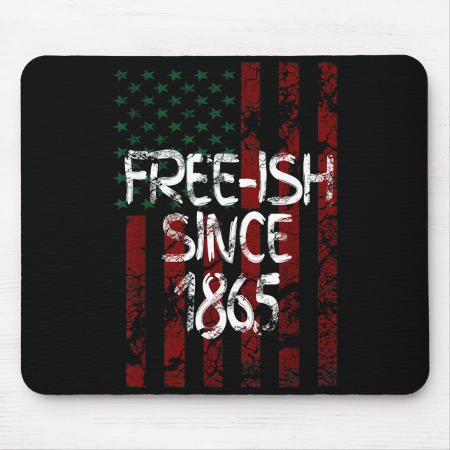 Tapis De Souris Assermenté depuis 1865 drapeau de la fête juneteen (Devant)