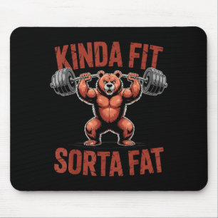 Tapis De Souris Assez en forme un peu gros drôle gym bouledogue mu
